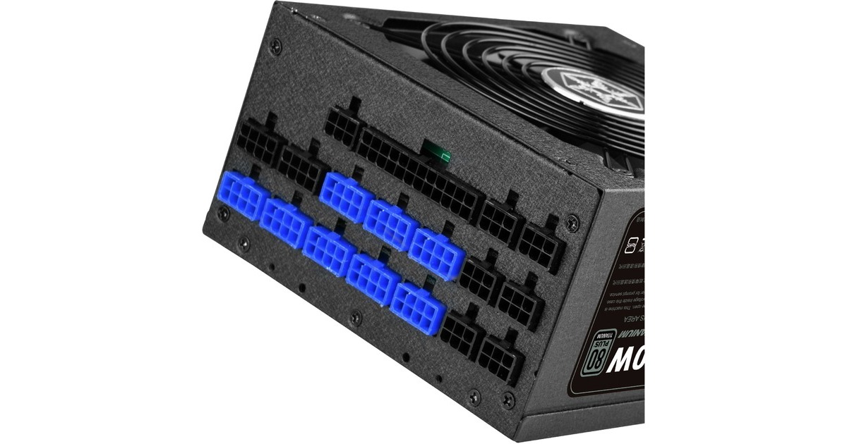 SilverStone SST-ST1100-TI v2.0 1100W, PC-Netzteil(schwarz, 8x PCIe, Kabel-Management, 1100 Watt)