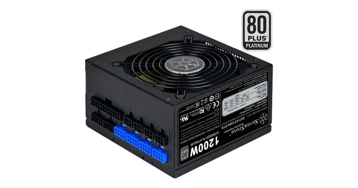 SilverStone SST-ST1200-PTS 1200W, PC-Netzteil(schwarz, 8x PCIe, Kabel-Management, 1200 Watt) SilverStone SST-ST1200-PTS 1200W, PC-Netzteil(schwarz, 8x PCIe, Kabel-Management, 1200 Watt)
