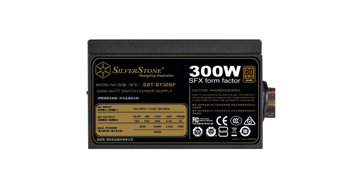 SilverStone SST-ST30SF V2.0, PC-Netzteil(schwarz, 1x PCIe, 300 Watt)
