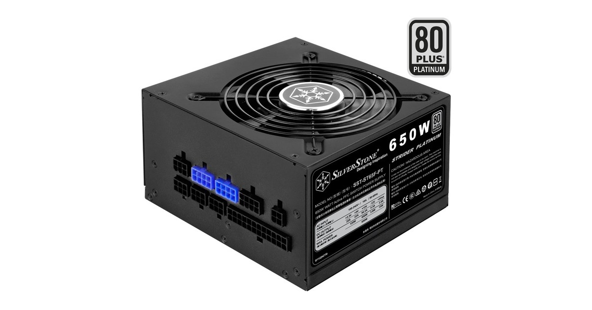 SilverStone SST-ST65F-PT v1.1, PC-Netzteil(schwarz, 4x PCIe, Kabel-Management, 650 Watt) SilverStone SST-ST65F-PT v1.1, PC-Netzteil(schwarz, 4x PCIe, Kabel-Management, 650 Watt)