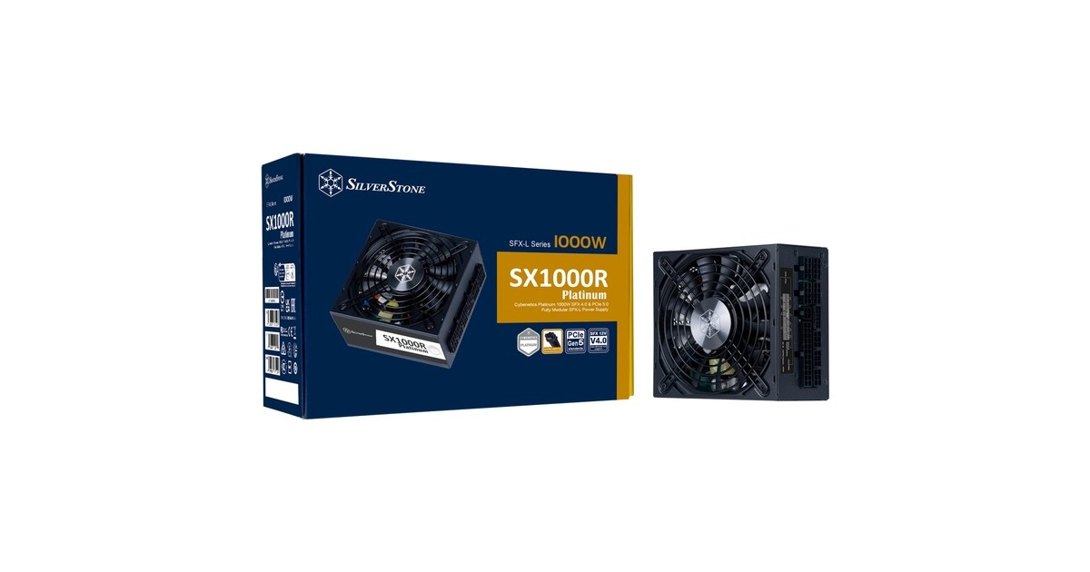 SilverStone SST-SX1000R-PL 1000W, PC-Netzteil(schwarz, Kabel-Management, 1000 Watt)