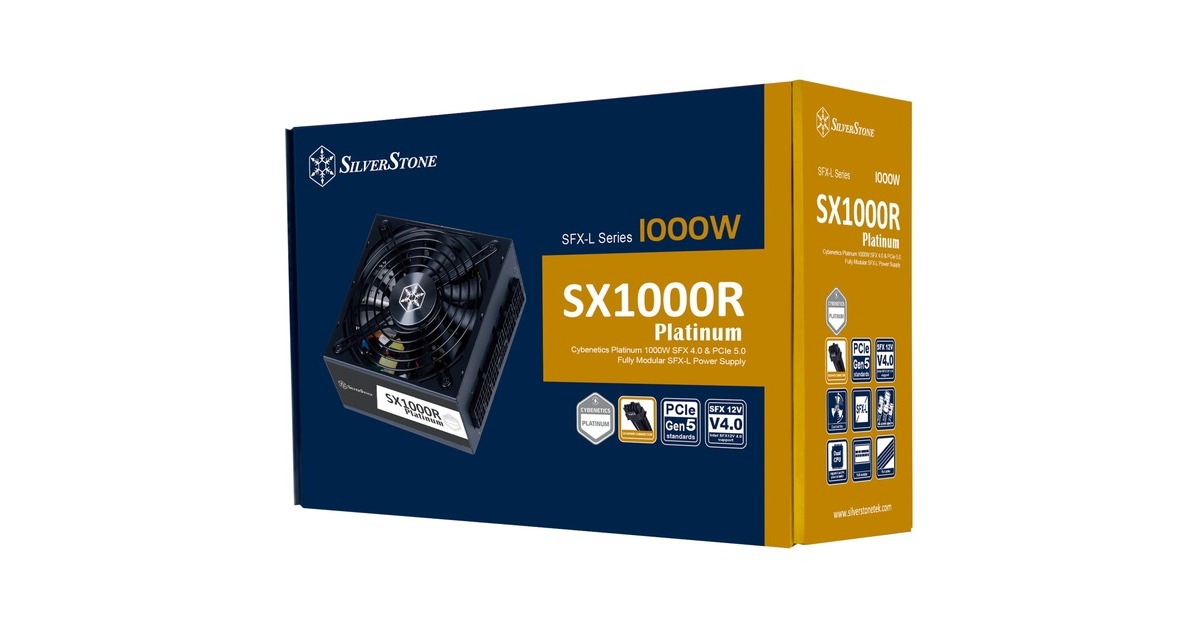 SilverStone SST-SX1000R-PL 1000W, PC-Netzteil(schwarz, Kabel-Management, 1000 Watt)