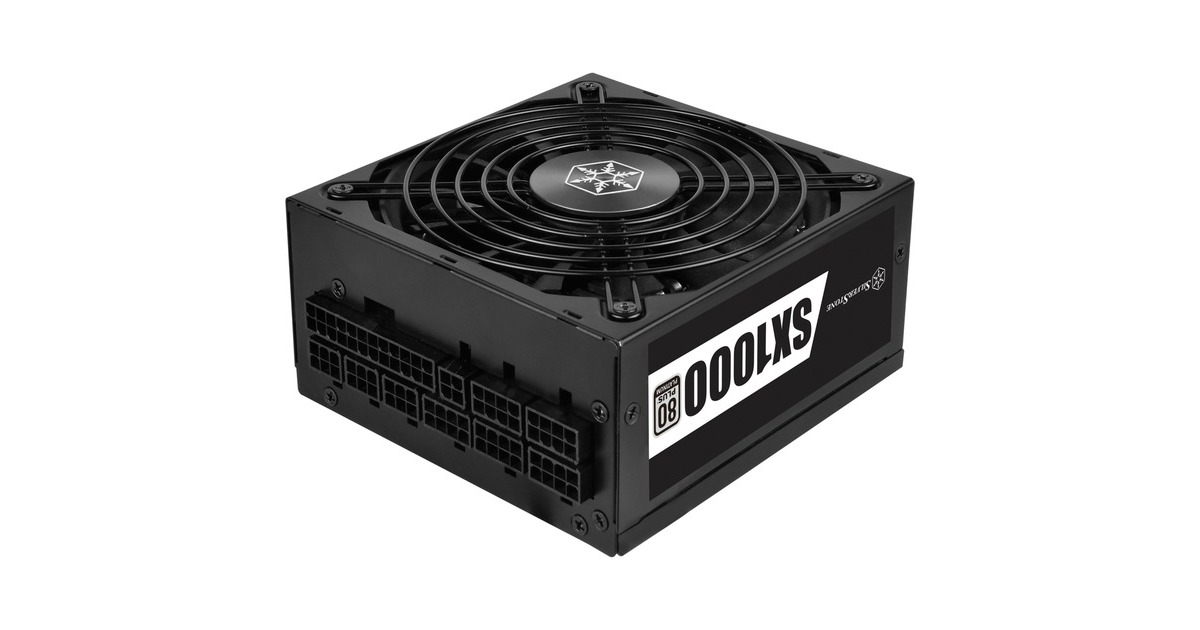 SilverStone SST-SX1000-LPT Platinum v1.1, PC-Netzteil(schwarz, 6x PCIe, Kabel-Management, 1000 Watt)