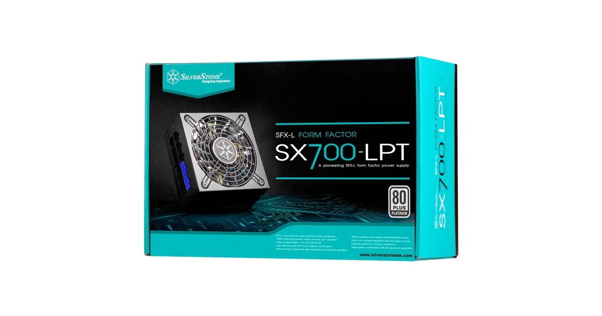 SilverStone SST-SX700-LPT V1.1, PC-Netzteil(schwarz, 4x PCIe, Kabel-Management, 700 Watt)