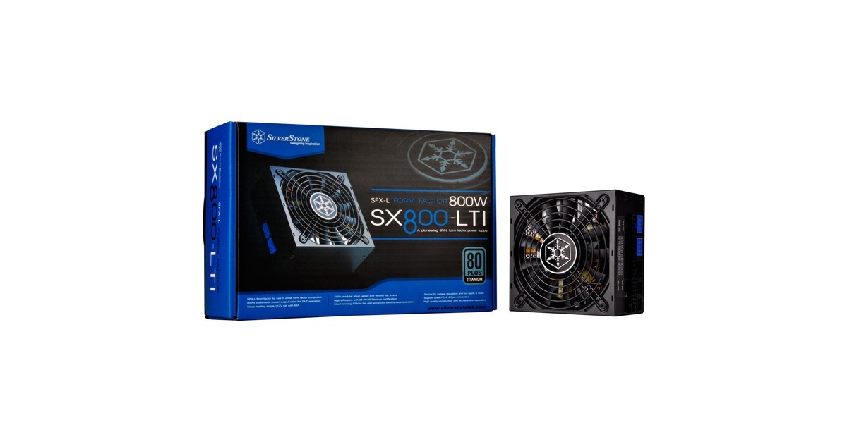 SilverStone SST-SX800-LTI v1.2, PC-Netzteil(schwarz, 4x PCIe, Kabel-Management, 800 Watt)
