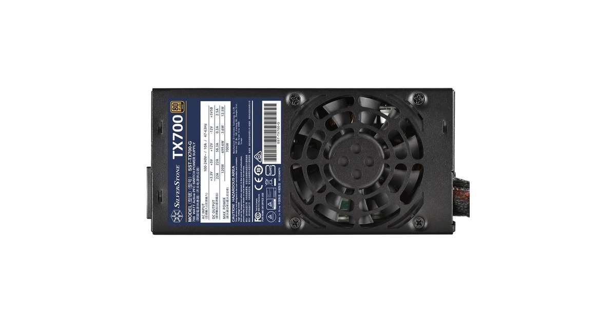 SilverStone SST-TX700-G 700W, PC-Netzteil(schwarz, 2x PCIe, 700 Watt)