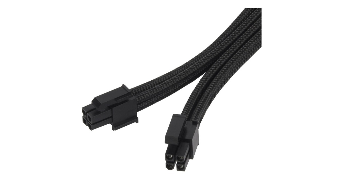 SilverStone Strom-Verlängerungskabel SST-PP07E-EPS8B(schwarz, 30cm)