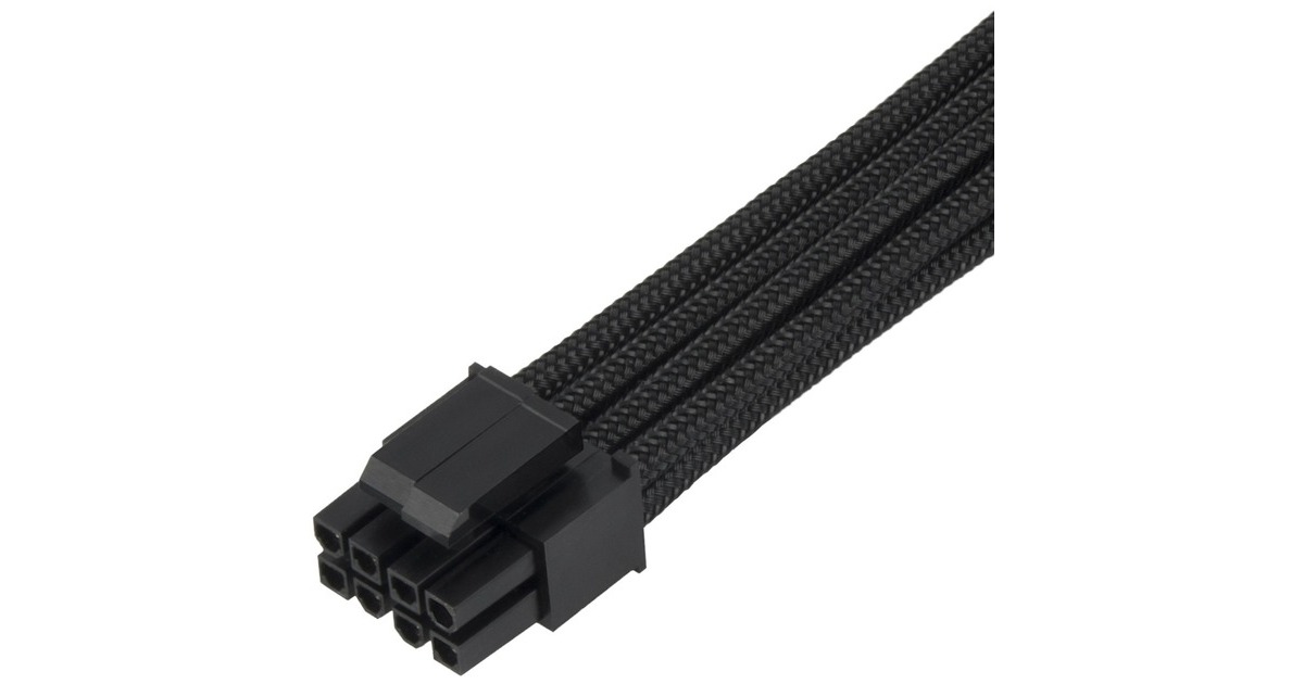 SilverStone Strom-Verlängerungskabel SST-PP07E-EPS8B(schwarz, 30cm)