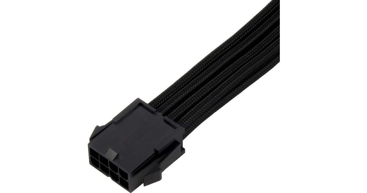 SilverStone Strom-Verlängerungskabel SST-PP07E-EPS8B(schwarz, 30cm)