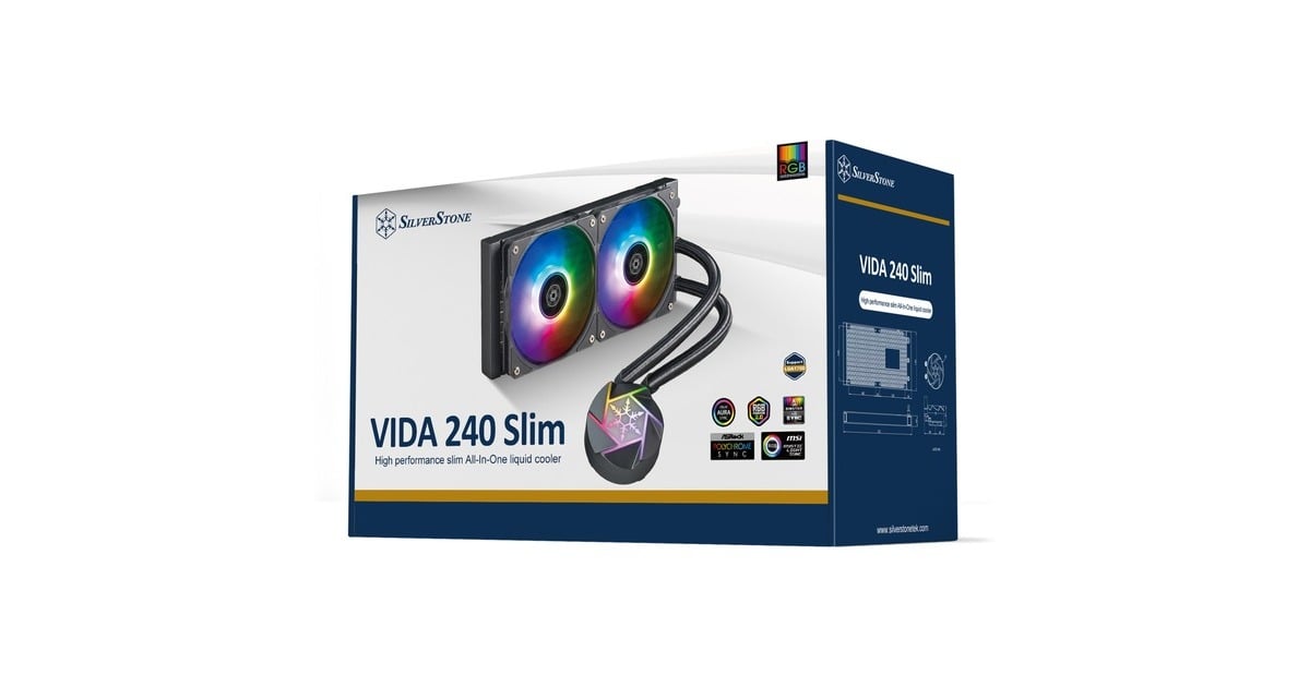 SilverStone VIDA 240 SLIM 240mm, Wasserkühlung(schwarz)