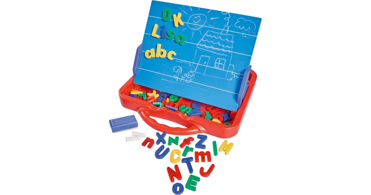 Simba Art & Fun ABC Magnettafel im Koffer, Lerntafel