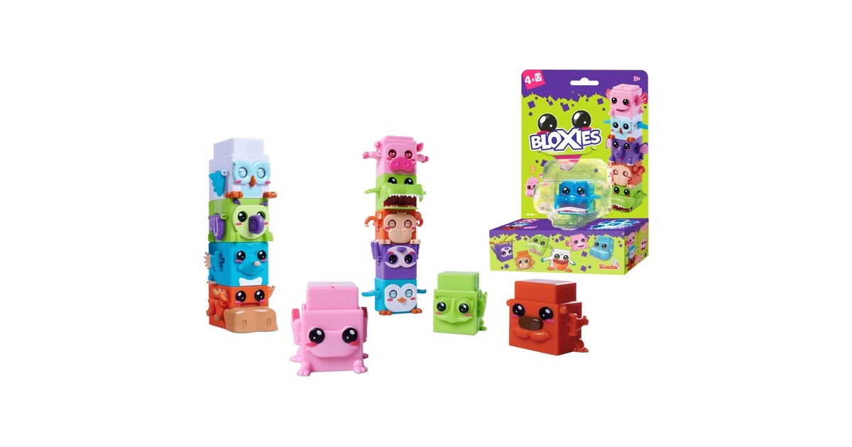 Simba Bloxies Spielfiguren Serie 1 (4er-Pack)(sortierter Artikel, 4 Figuren)