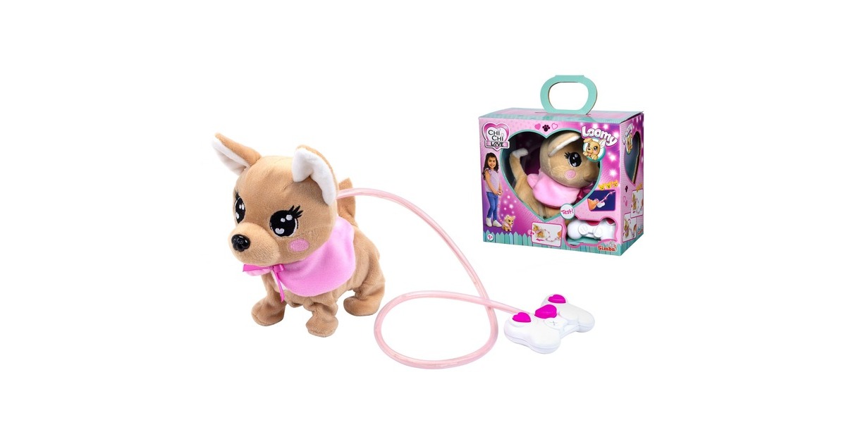Simba ChiChi LOVE Loomy - Chihuahua ChiChi, Kuscheltier(beige/rosa, 20 cm)