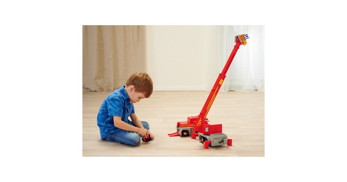 Simba Feuerwehrmann Sam 2-in -1 Rettungskran, Spielfahrzeug(rot/gelb)