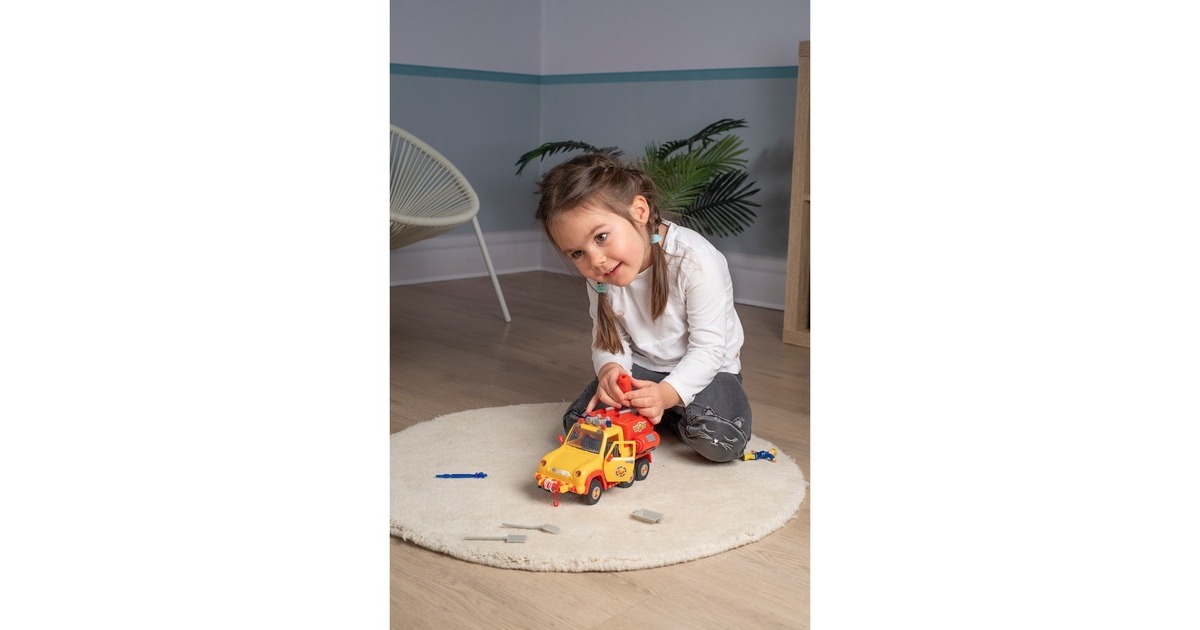 Simba Feuerwehrmann Sam Feuerwehrauto Venus 2.0, Spielfahrzeug(gelb/orange, Inkl. Figur)