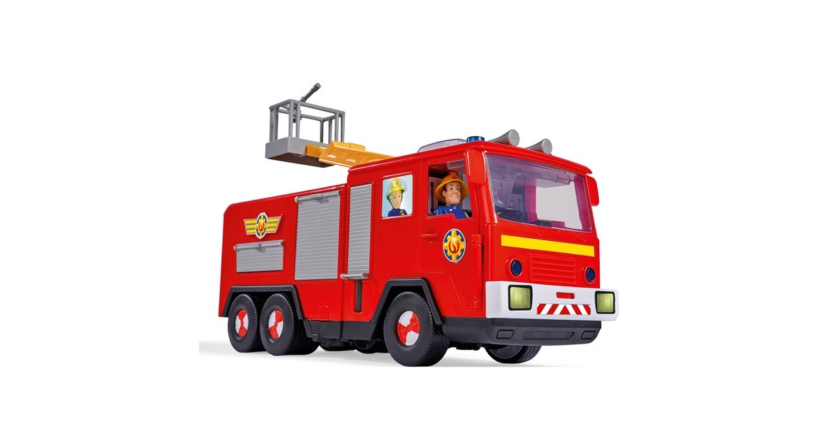 Simba Feuerwehrmann Sam Jupiter Serie 13, Spielfahrzeug(rot/gelb)