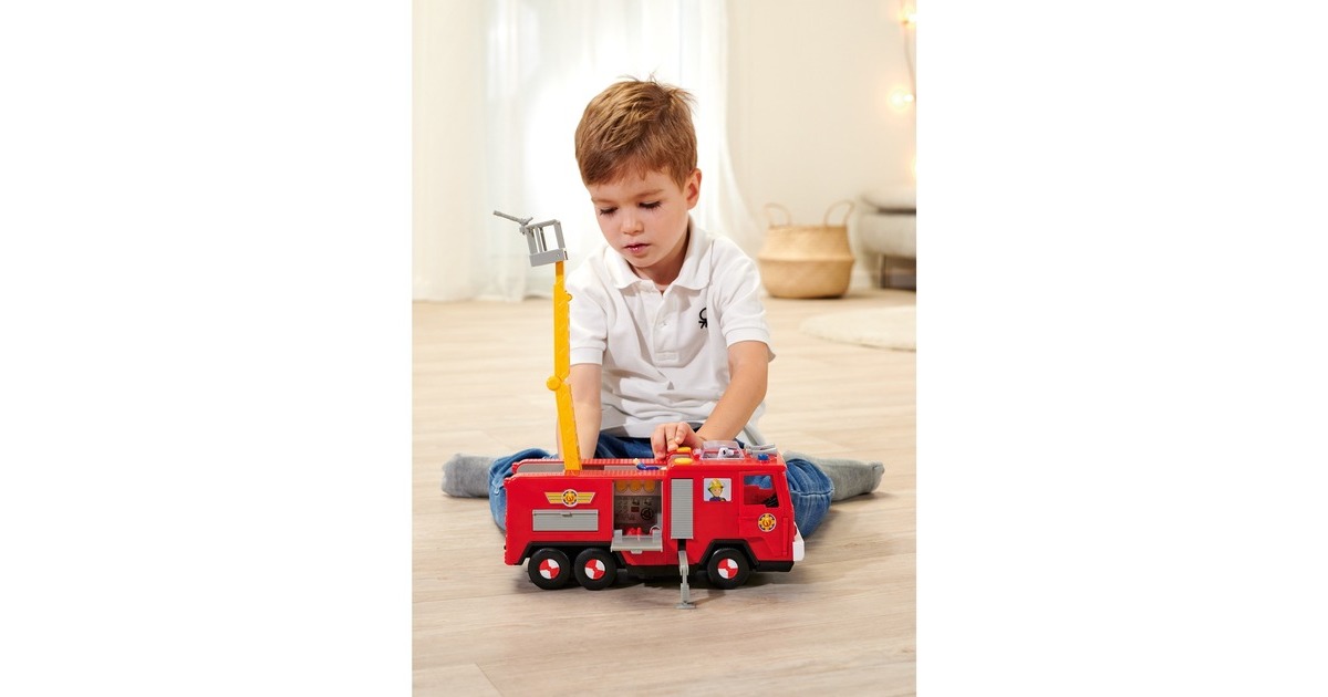 Simba Feuerwehrmann Sam Jupiter Serie 13, Spielfahrzeug(rot/gelb)