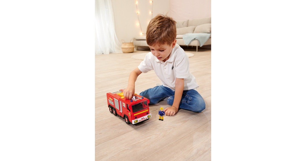 Simba Feuerwehrmann Sam Jupiter Serie 13, Spielfahrzeug(rot/gelb)