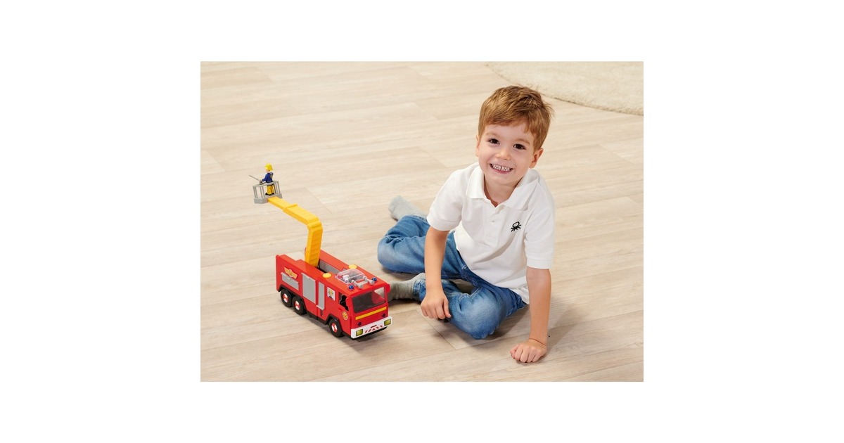 Simba Feuerwehrmann Sam Jupiter Serie 13, Spielfahrzeug(rot/gelb)
