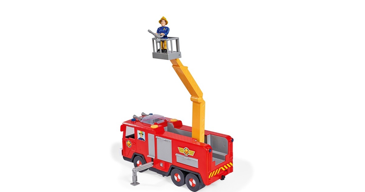 Simba Feuerwehrmann Sam Jupiter Serie 13, Spielfahrzeug(rot/gelb)