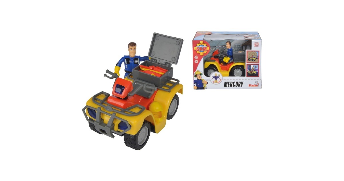 Simba Feuerwehrmann Sam Mercury-Quad, Spielfahrzeug(Inkl. Figur)
