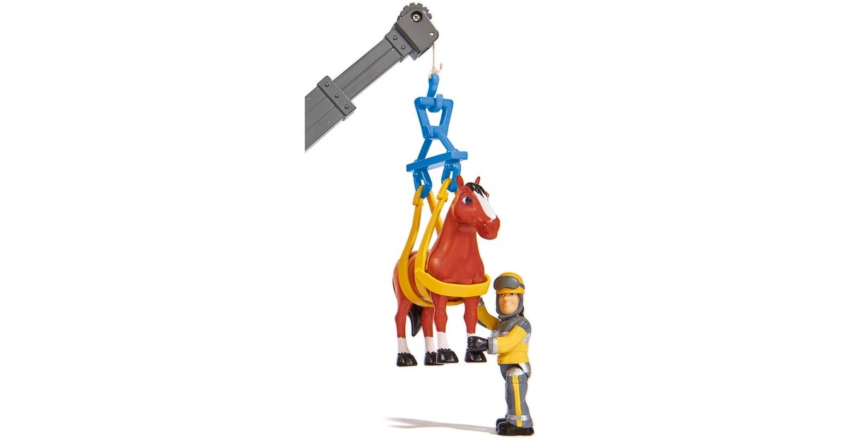 Simba Feuerwehrmann Sam Phoenix mit Figur und Pferd, Spielfahrzeug