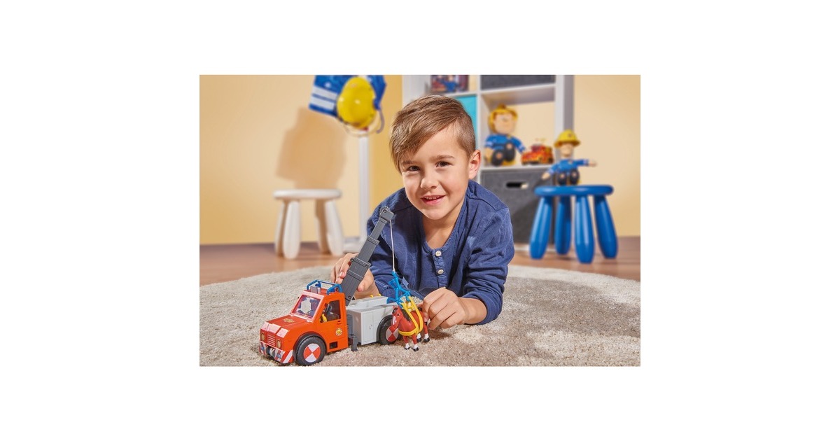 Simba Feuerwehrmann Sam Phoenix mit Figur und Pferd, Spielfahrzeug