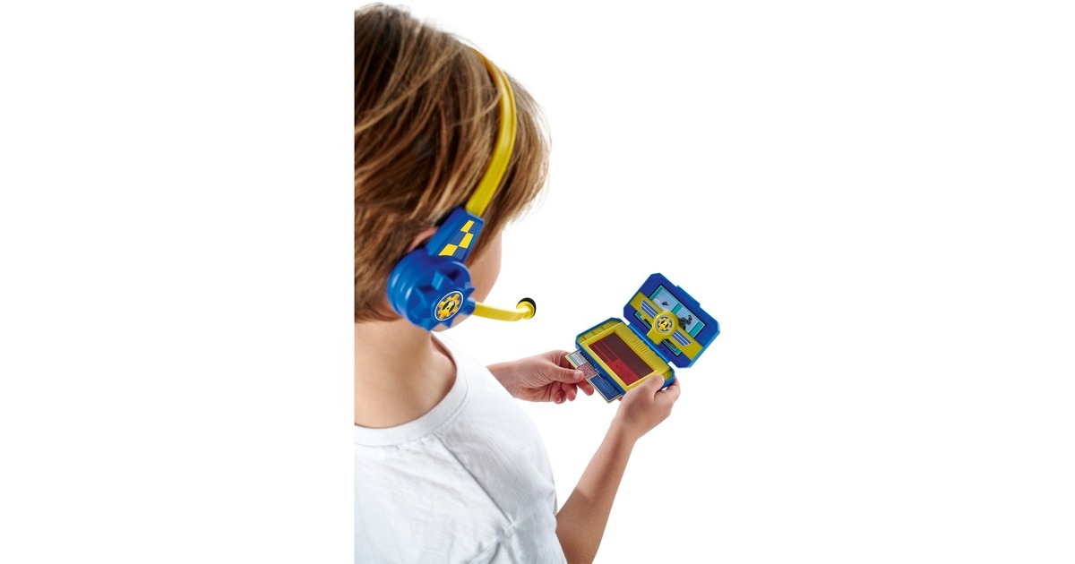 Simba Feuerwehrmann Sam Polizei Headset und Smartphone, Rollenspiel(blau/gelb)