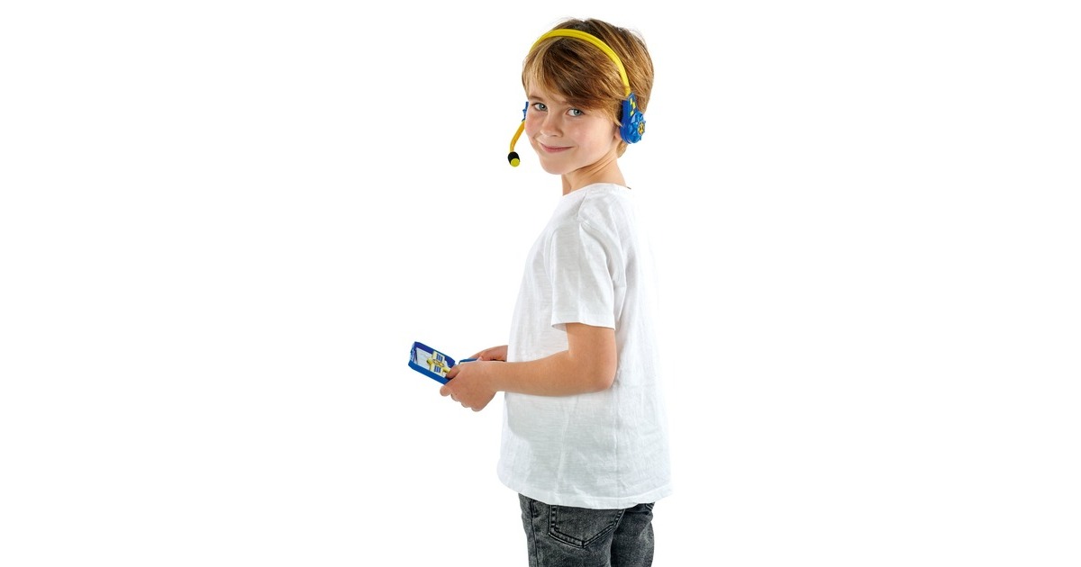 Simba Feuerwehrmann Sam Polizei Headset und Smartphone, Rollenspiel(blau/gelb)