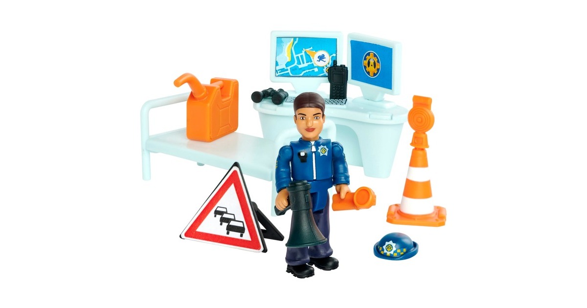 Simba Feuerwehrmann Sam Polizeistation mit Figur, Spielgebäude