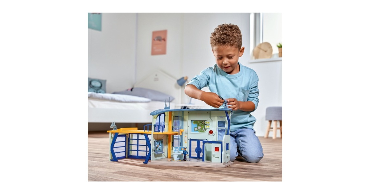 Simba Feuerwehrmann Sam Polizeistation mit Figur, Spielgebäude