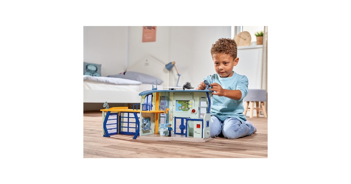 Simba Feuerwehrmann Sam Polizeistation mit Figur, Spielgebäude