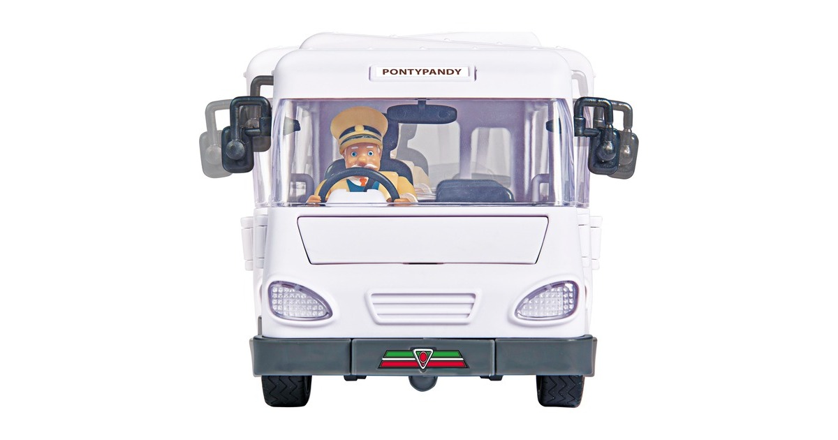 Simba Feuerwehrmann Sam - Trevors Bus mit Figur, Spielfahrzeug