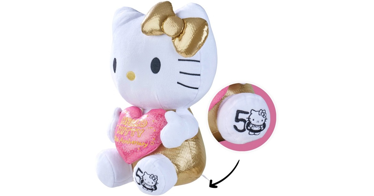 Simba Hello Kitty - Plüschfigur 50. Jubiläum, Kuscheltier(30 cm)