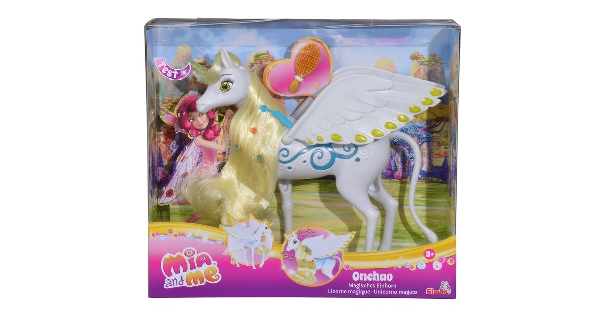 Simba Mia Magisches Einhorn Onchao, Spielfigur(weiß/gelb)