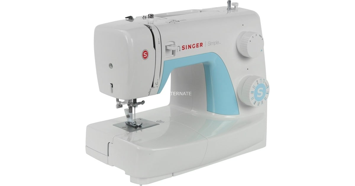 Singer Mechanische Nähmaschine Simple 3221(weiß/hellblau, Outlet)