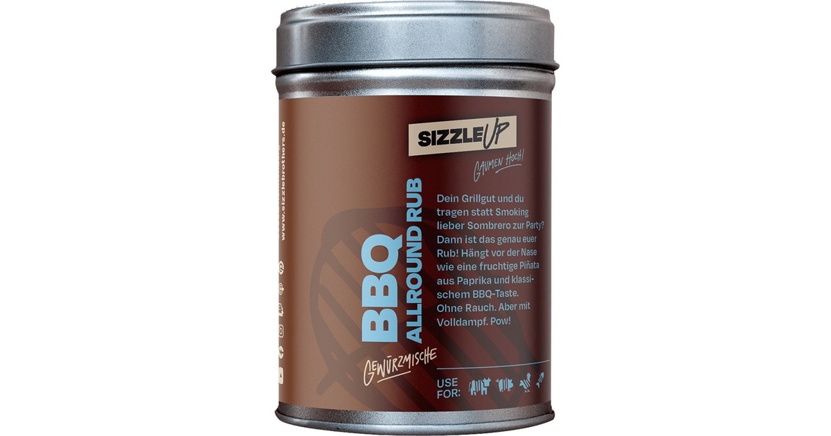 SizzleBrothers BBQ Allround Rub, Gewürz(135 g, Streudose)