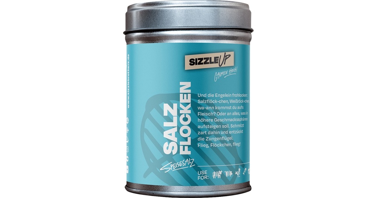 SizzleBrothers Meersalz Flocken, Gewürz(110 g, Streudose)
