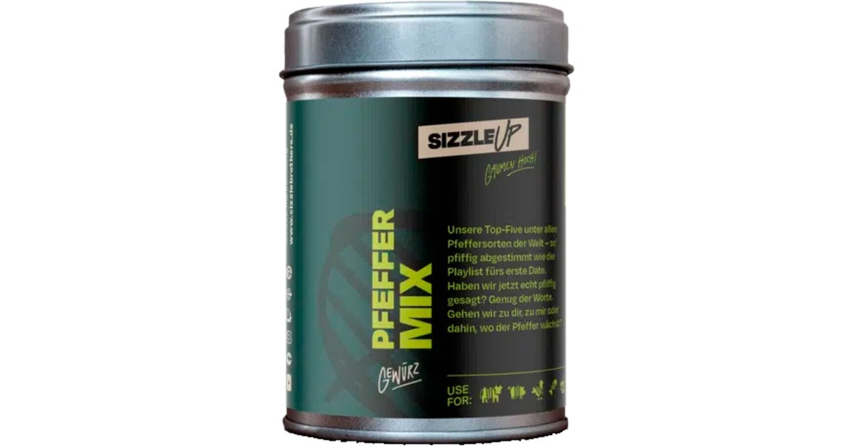 SizzleBrothers Pfeffer Mix, Gewürz(115 g, Streudose)