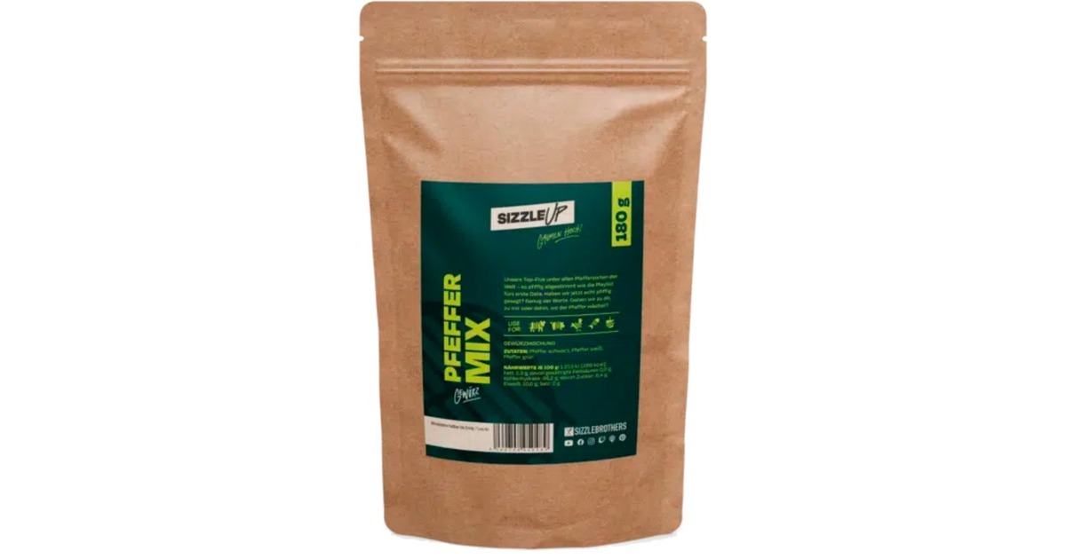 SizzleBrothers Pfeffer Mix, Gewürz(180 g, Beutel)