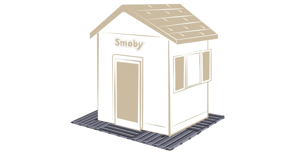 Smoby Bodenplatten-Set mit Klicksystem, Gartenspielgerät(6 Platten)