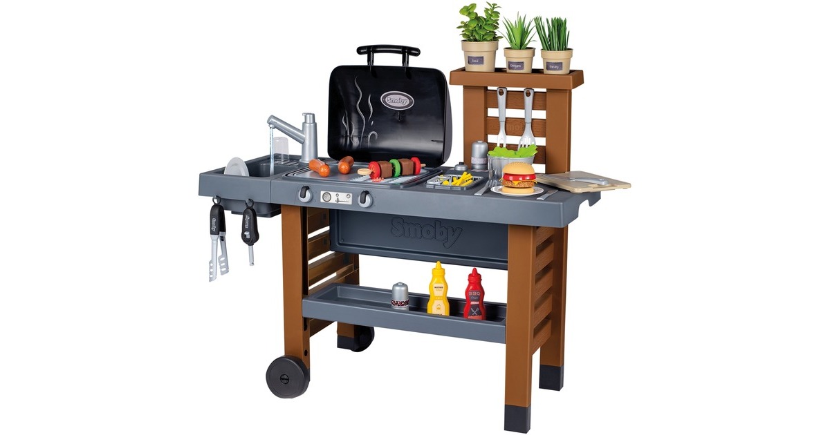 Smoby Garten Küche, Spielküche(grau/braun)