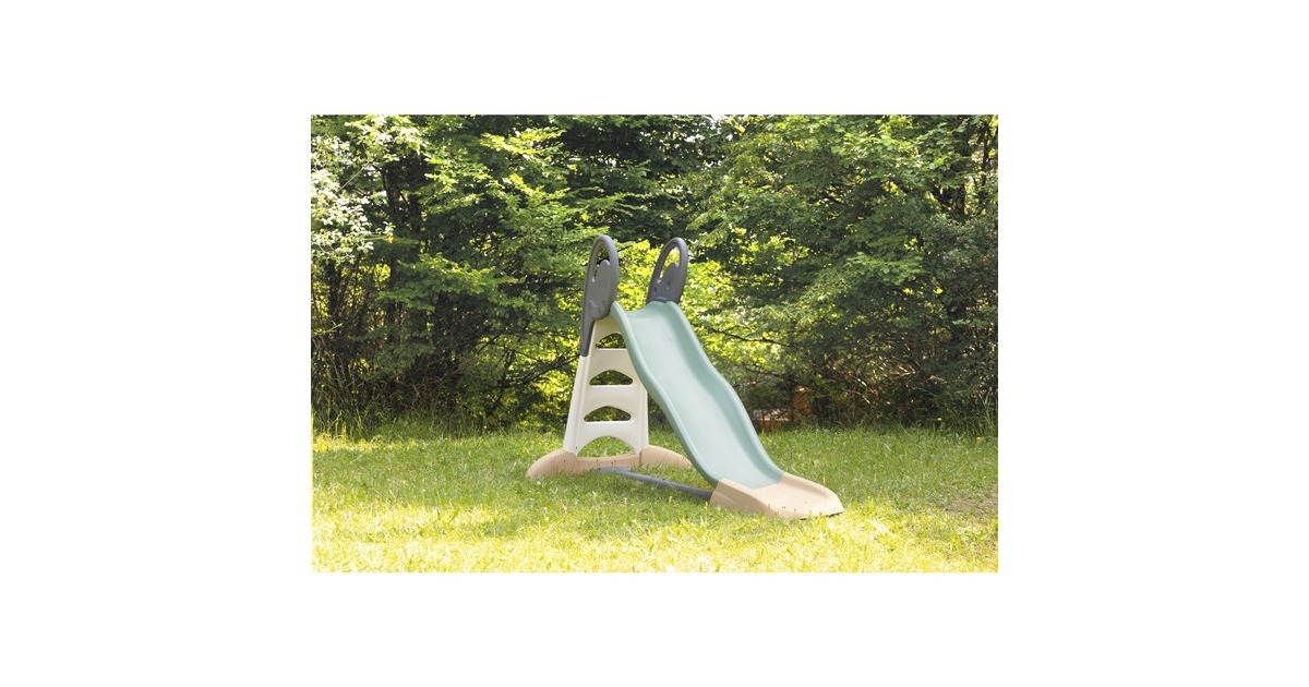 Smoby Life Rutsche XL Doppel-Wellen, Gartenspielgerät(olivgrün/braun)