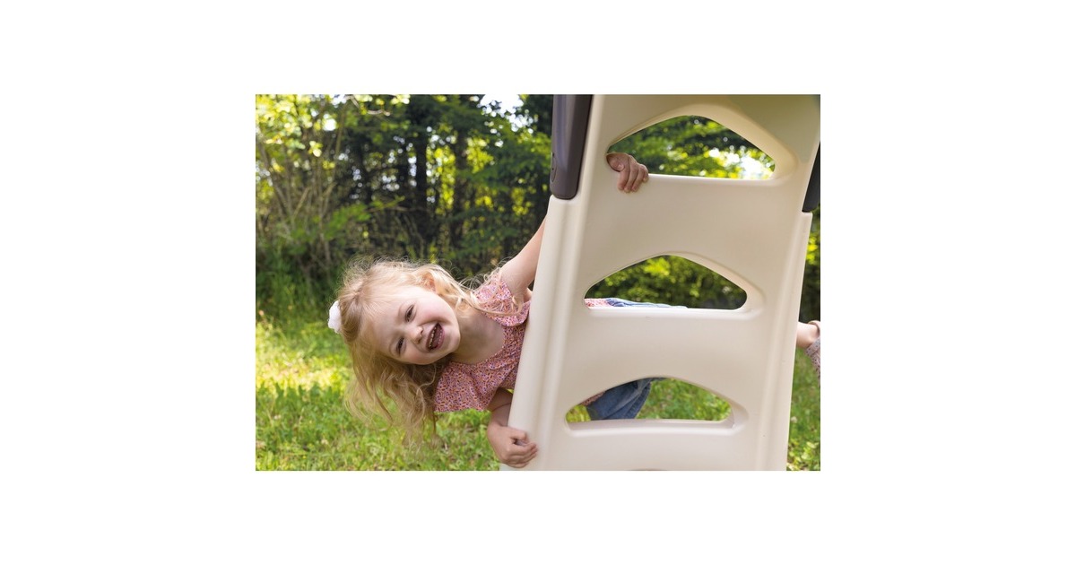 Smoby Life Rutsche XL Doppel-Wellen, Gartenspielgerät(olivgrün/braun)