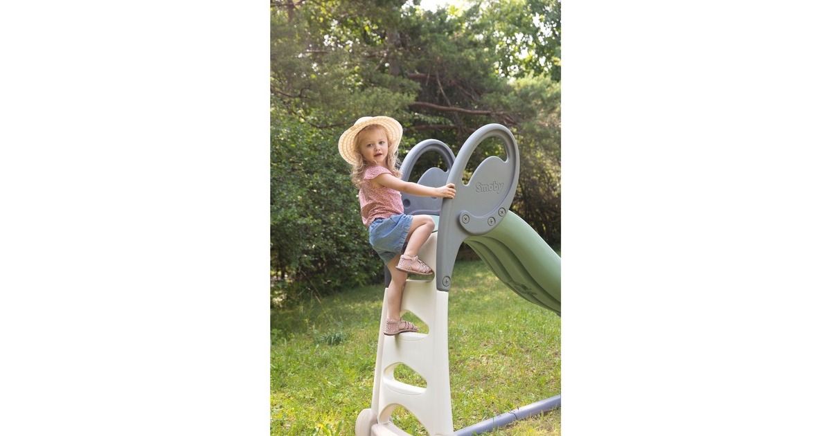 Smoby Life Rutsche XL Doppel-Wellen, Gartenspielgerät(olivgrün/braun)