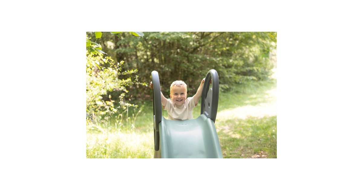 Smoby Life Rutsche XL Doppel-Wellen, Gartenspielgerät(olivgrün/braun)