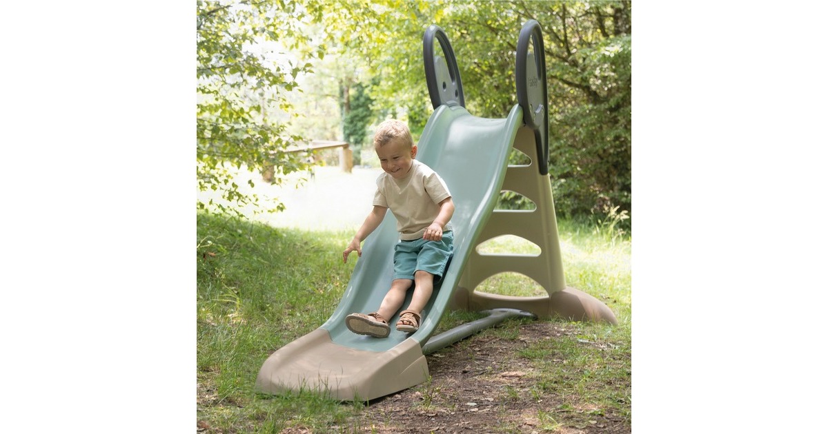 Smoby Life Rutsche XL Doppel-Wellen, Gartenspielgerät(olivgrün/braun)
