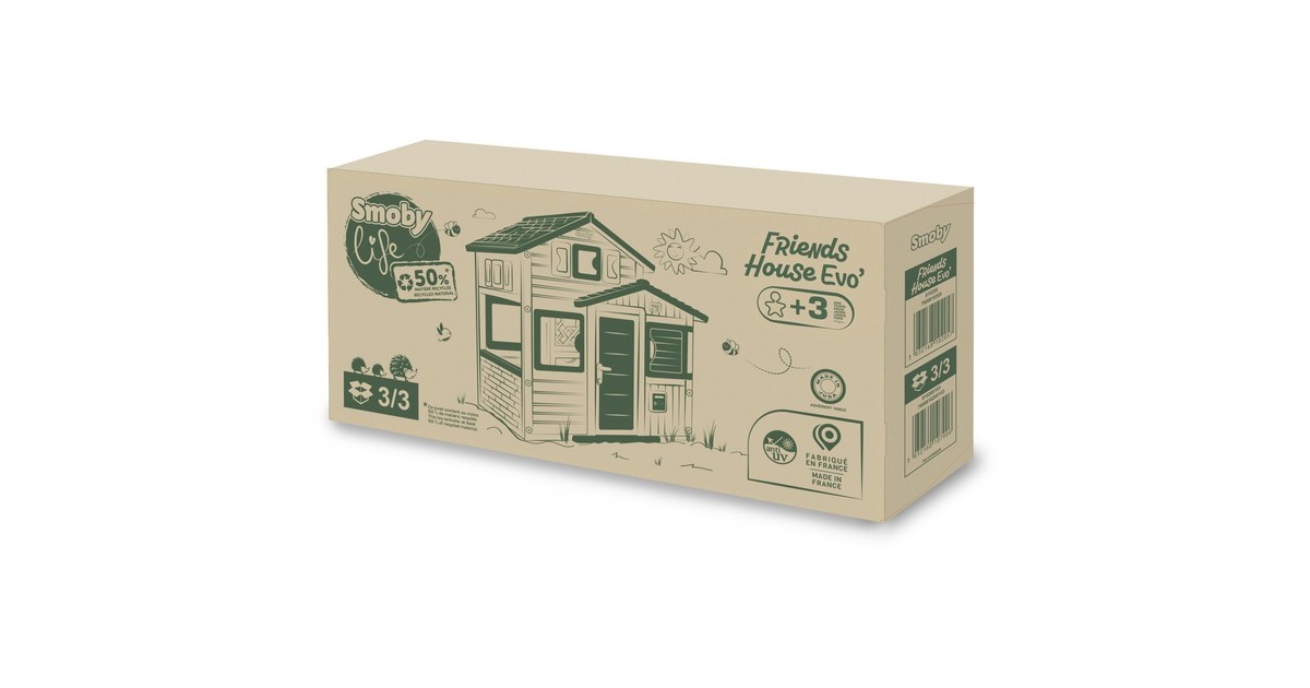 Smoby Life Spielhaus Evo Friends, Gartenspielgerät