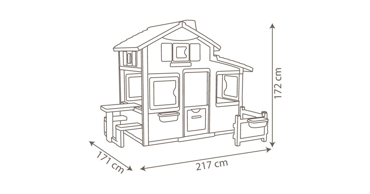 Smoby Neo Friends Spielhaus mit Vorgarten, Gartenspielgerät