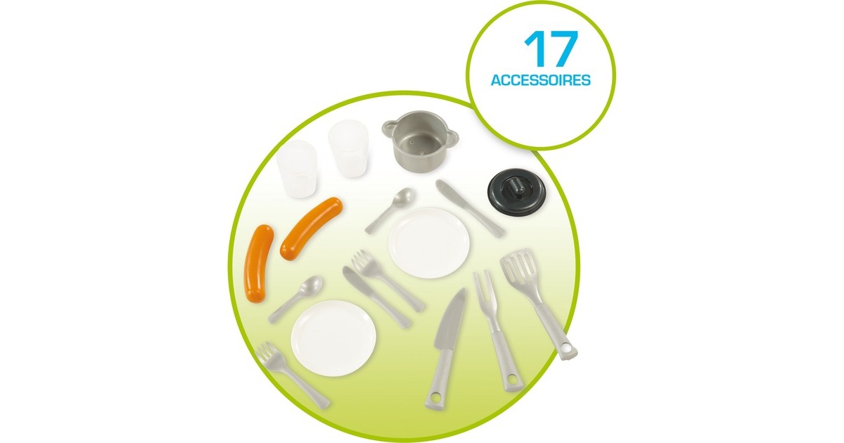 Smoby Pretty Spielhaus mit Sommerküche, Gartenspielgerät(türkis/grün)